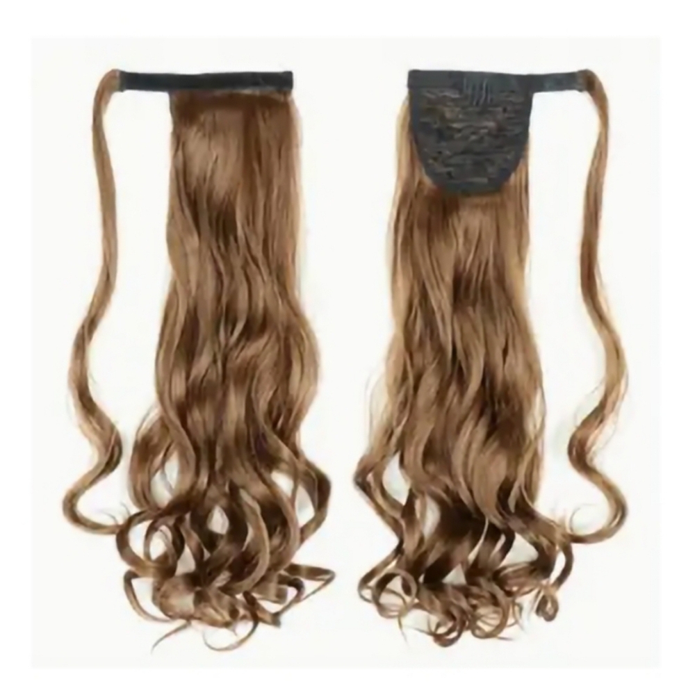Long Curly Light Brown Ponytail Hair Extension 23" Long